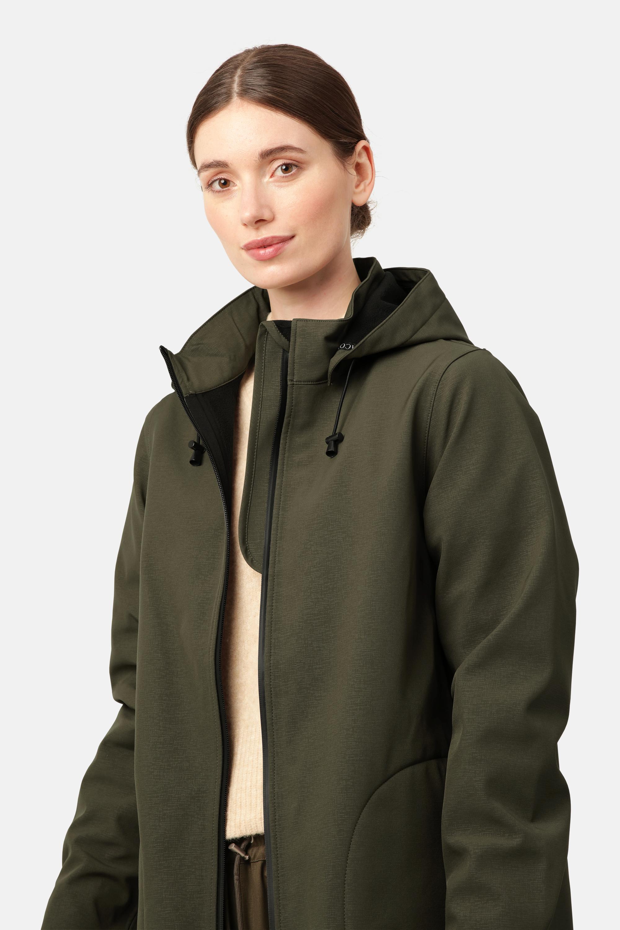 Softshell Regenmantel A-Linie - Army
